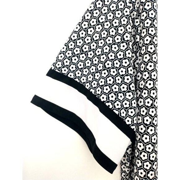 Michael Kors Women's Sheath Dress Black & White Floral Knee Length - 2X  NWT - Picture 2 of 9
